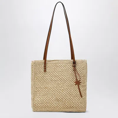 Manebi Manebí Beige Raffia Tote Bag