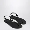 Manebi Black Leather Flip-flops