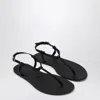 Manebi Black Leather Flip-flops