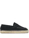 Manebi Hamptons Collapsible-heel Loafer Espadrilles In Blue