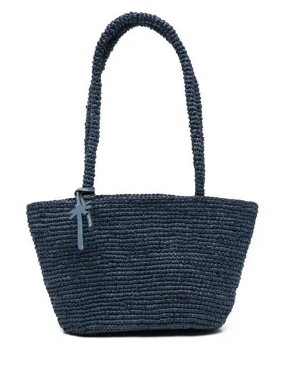Manebi Blue Panier Medium Tote