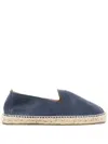 Manebi Palm-tree Embroidered Espadrilles In Blue