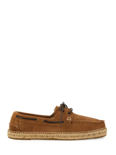 Manebi Boat Moccasin In Brown