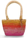 Manebi Medium Panier Gradient Raffia Shoulder Bag In Multi