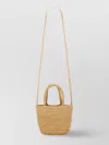 MANEBI BRAIDED STRAP BUCKET BAG WITH TOP HANDLES