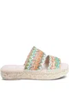 Manebi Braided Strap Espadrille Sandals In Multi