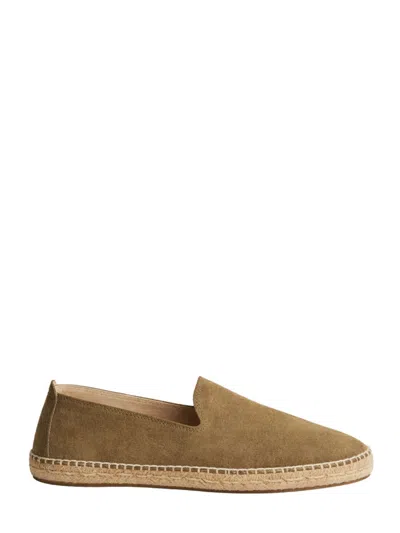Manebi Brown Suede Espadrilles In Neutral