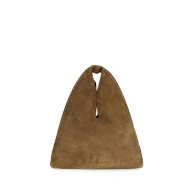 Manebi Calf Leather Bos Taurus Shoulder Women's Bag In Brown