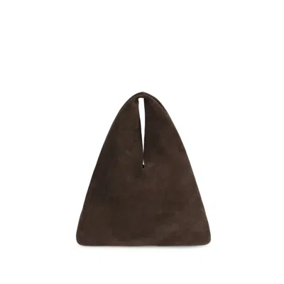 Manebi Calf Leather Bos Taurus Shoulder Women's Bag In Brown
