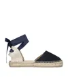 Manebi Canvas Hamptons Ankle-strap Espadrilles In Navy