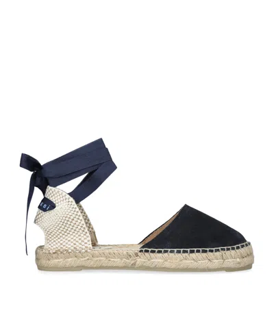 Manebi Canvas Hamptons Ankle-strap Espadrilles In Navy