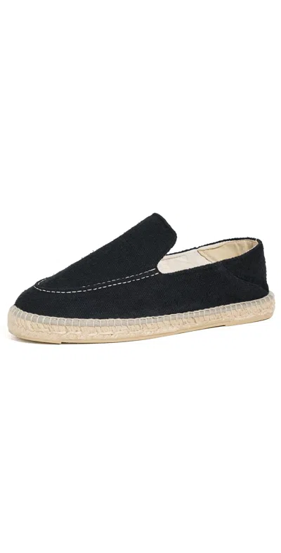 Manebi Canvas Traveler Espadrilles Black