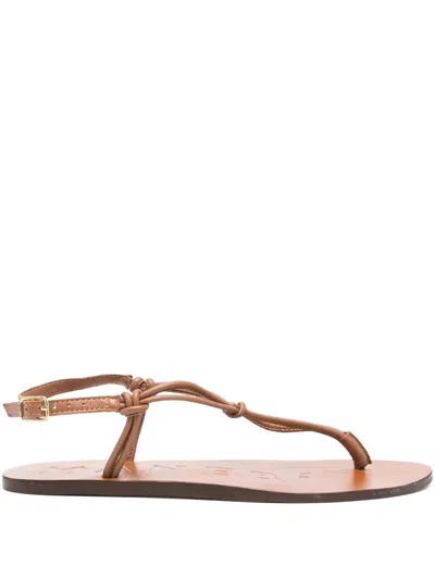 Manebi Canyon Knotted Leather Thong Sandals