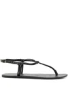 Manebi Thong Sandal Knot Canyon Tan In Black