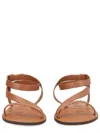 Manebi Leather Gladiator Sandals In Blue