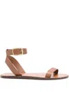 Manebi Chloe Single-band Buckle Sandals In Brown