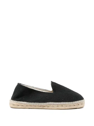 Manebi Coarse Flat Espadrilles In Black