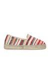 Manebi Cotton Stripe Espadrilles In Multi
