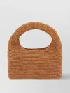 Manebi Crescent Top Handle Woven Texture Bag