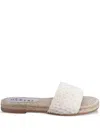 Manebi Crochet Slide Sandals In Neutral