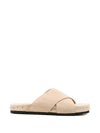 Manebi Crossover-strap Espadrilles In Neutral