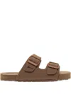 Manebi Double-buckle Sandals In Brown