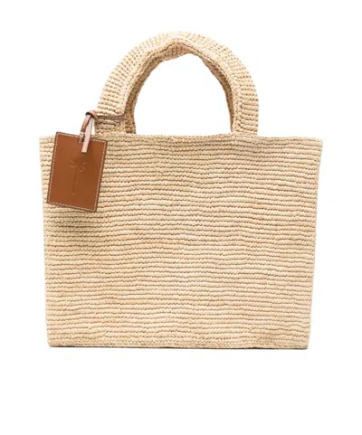 Manebi Double-handle Handbag In Nude