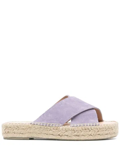 Manebi Manebí Double Sole X Bands Sandals Shoes In R 7.2 Wisteria Lilac And Sage