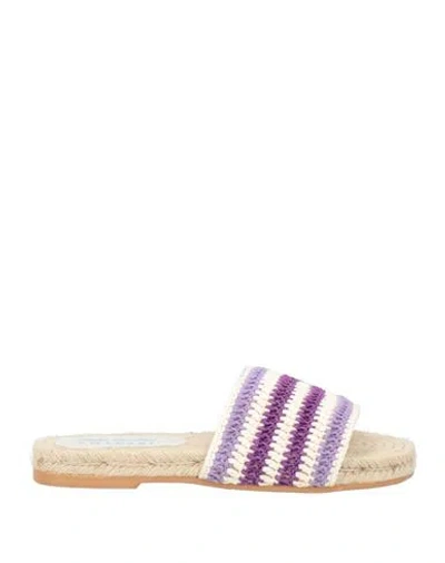 Manebi Manebí Emili Sindlev X Manebí Woman Espadrilles Lilac Size 8 Textile Fibers In Purple