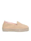 Manebi Suede Double Sole Espadrilles In Beige