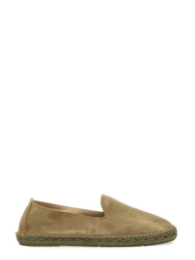 Manebi Espadrille In Suede In Military Green