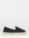 Manebi Coarse-textured Black Flat Jute Espadrilles In Black