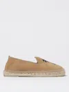 Manebi Beige Palm Tree Embroidered Espadrilles In Beige