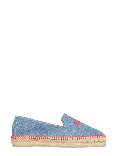 Manebi Espadrilles With Embroidered Logo In Blue