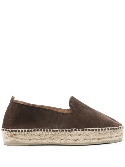 Manebi Hamptons Suede Espadrilles In Brown