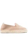 Manebi Suede Espadrilles With Braided Raffia Sole In W 1.9 Vintage Taupe
