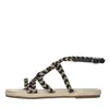 Manebi Manebí Woman Espadrilles Beige Size 7 Soft Leather, Textile Fibers In Multicolour