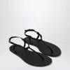Manebi Black Leather Flip-flops
