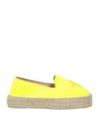 Manebi Manebí Forte_forte X Manebí Woman Espadrilles Yellow Size 10 Textile Fibers In Animal Print