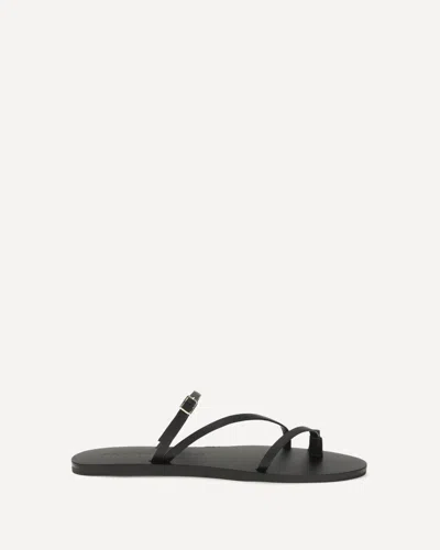 Manebi Giorgia Leather Strappy Sandals In Black
