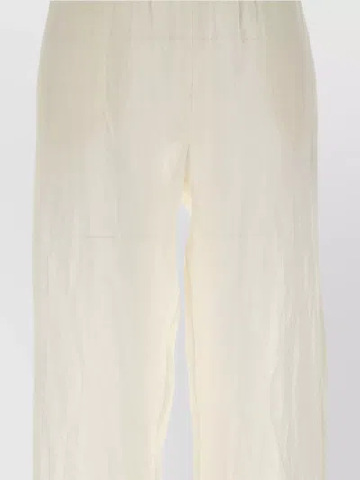 Manebi "girona" Soft Linen Gauze Trousers In Neutral