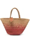 Manebi Gradient Woven Brown Bag In Brown