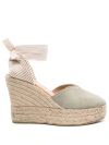 Manebi 110mm Suede Espadrilles In Green