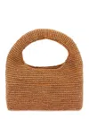 Manebi Crescent Top Handle Woven Texture Bag