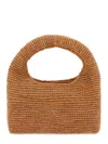 Manebi Crescent Top Handle Woven Texture Bag
