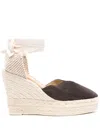 Manebi Hamptons 110mm Wedge Espadrilles In Brown