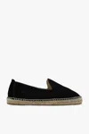 Manebi Hamptons Suede Espadrilles In Black