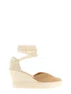 Manebi Beige Suede Espadrilles In Nude