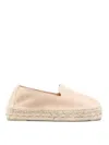 Manebi Suede Espadrilles With Braided Raffia Sole In Beige