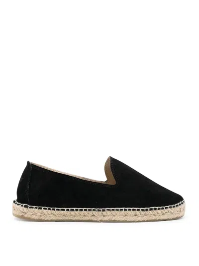 Manebi Hamptons Suede Espadrilles In Black